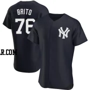 Jhony Brito Men's New York Yankees Navy Authentic Alternate Jersey