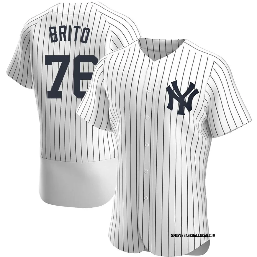 Jhony Brito Men's New York Yankees White Authentic Home Jersey