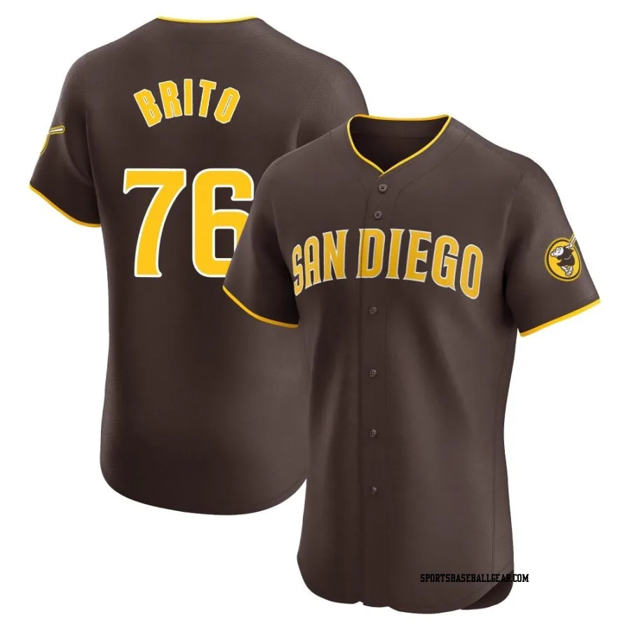 Jhony Brito Men's San Diego Padres Brown Elite Road Vapor Premier Jersey