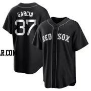 Jhostynxon Garcia Men's Boston Red Sox Black/White Replica Jersey