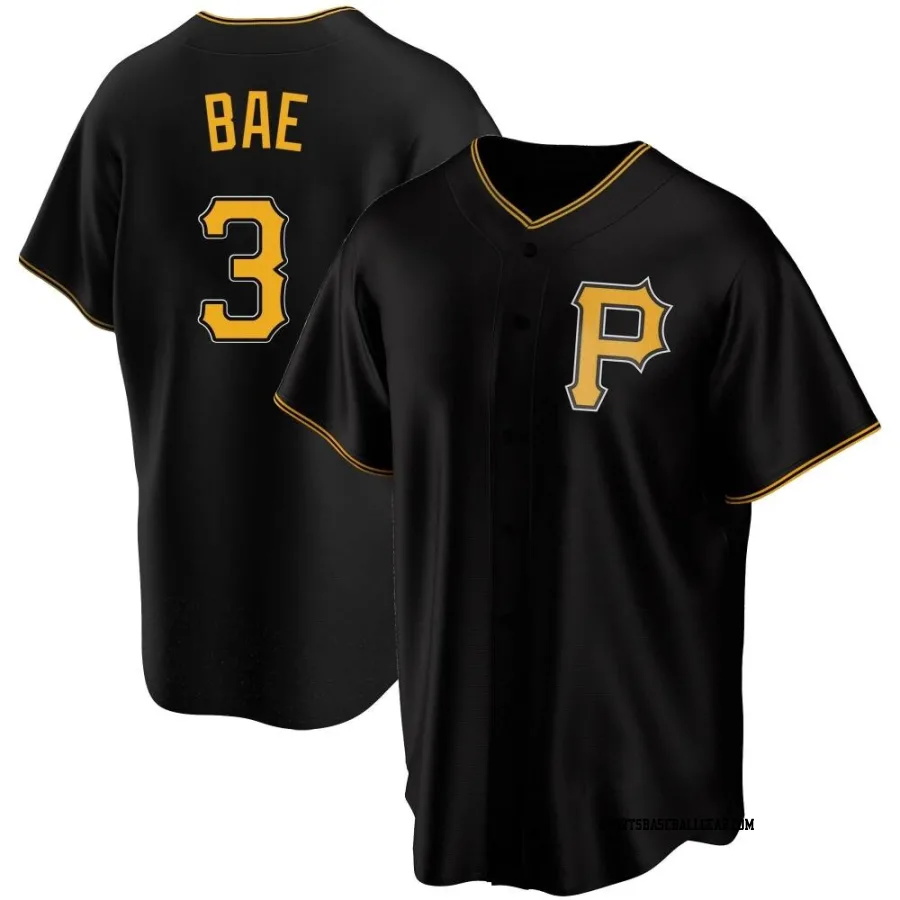 Ji Hwan Bae Men's Pittsburgh Pirates Black Replica Alternate Jersey