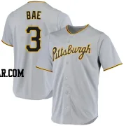 Ji Hwan Bae Men's Pittsburgh Pirates Gray Replica Road Jersey