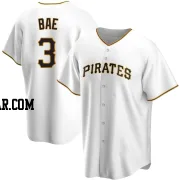 Ji Hwan Bae Men's Pittsburgh Pirates White Replica Home Jersey