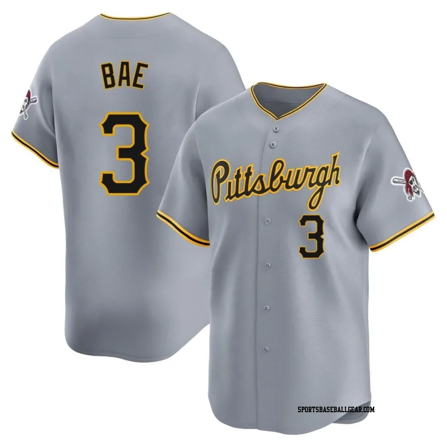 Ji Hwan Bae Youth Pittsburgh Pirates Gray Limited Away Jersey