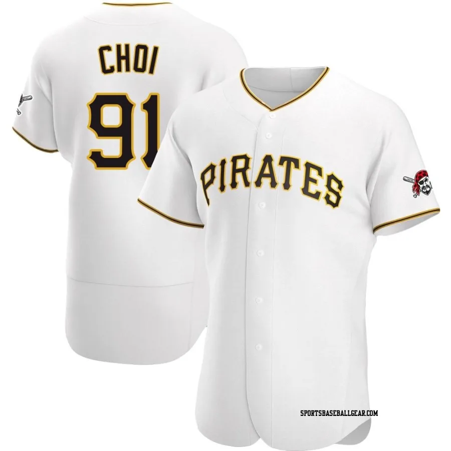 Ji Man Choi Men's Pittsburgh Pirates White Authentic Home Jersey