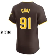 Ji Man Choi Men's San Diego Padres Brown Elite Road Vapor Premier Jersey