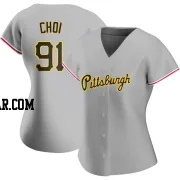 Ji Man Choi Women's Pittsburgh Pirates Gray Authentic Road Jersey