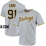 Ji Man Choi Youth Pittsburgh Pirates Gray Replica Road Jersey