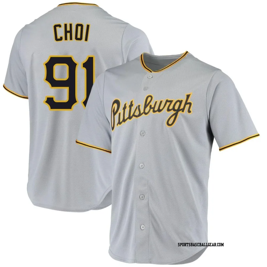 Ji Man Choi Youth Pittsburgh Pirates Gray Replica Road Jersey