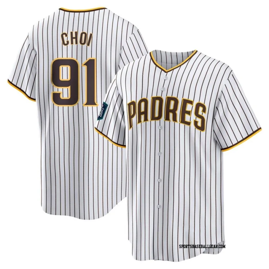 Ji Man Choi Youth San Diego Padres White Replica 2024 World Tour Seoul Series Home Jersey