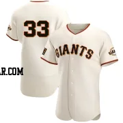 Jim Barr Men's San Francisco Giants Cream Authentic Home Jersey