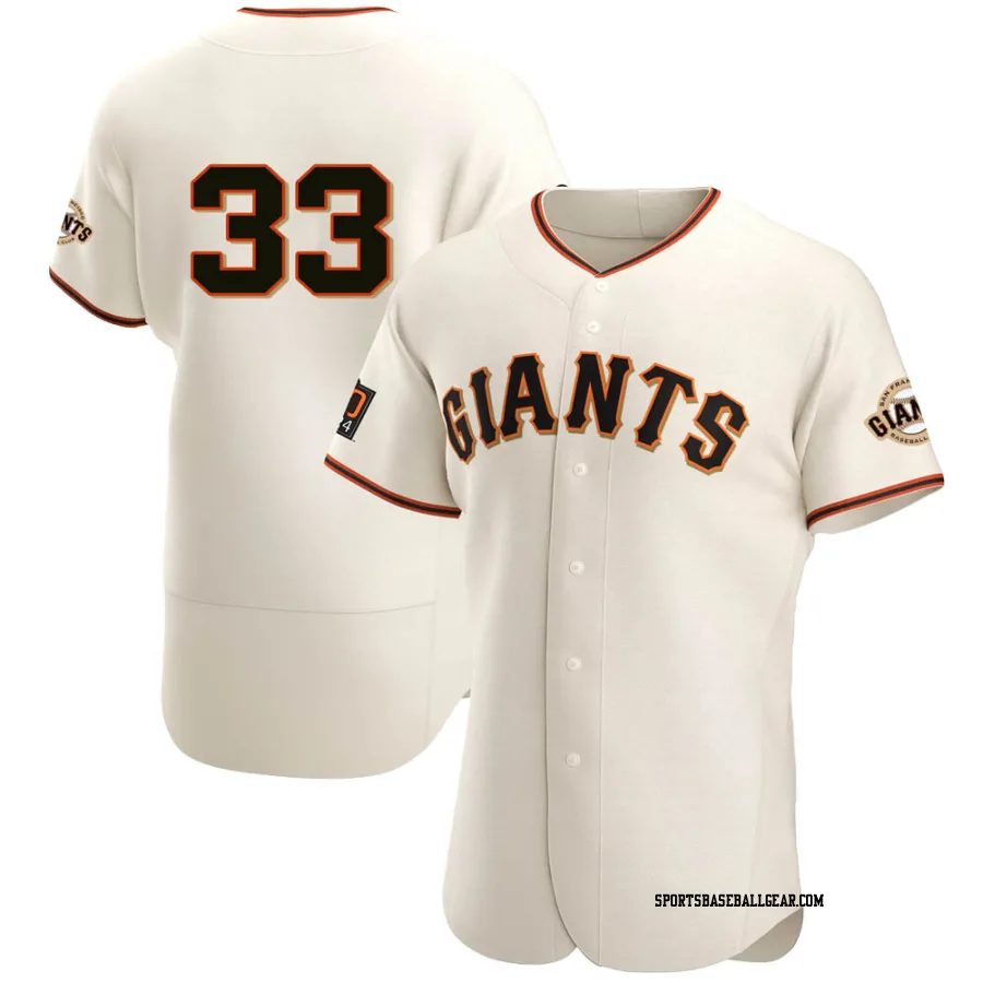 Jim Barr Men's San Francisco Giants Cream Authentic Home Jersey