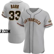 Jim Barr Men's San Francisco Giants Gray Authentic Road Jersey