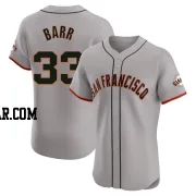 Jim Barr Men's San Francisco Giants Gray Elite Road Jersey