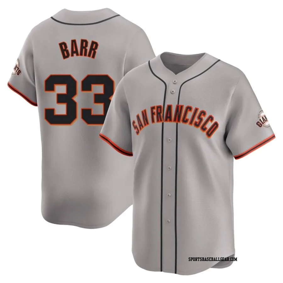 Jim Barr Men's San Francisco Giants Gray Limited Away Jersey