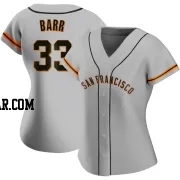 Jim Barr Women's San Francisco Giants Gray Authentic Road Jersey