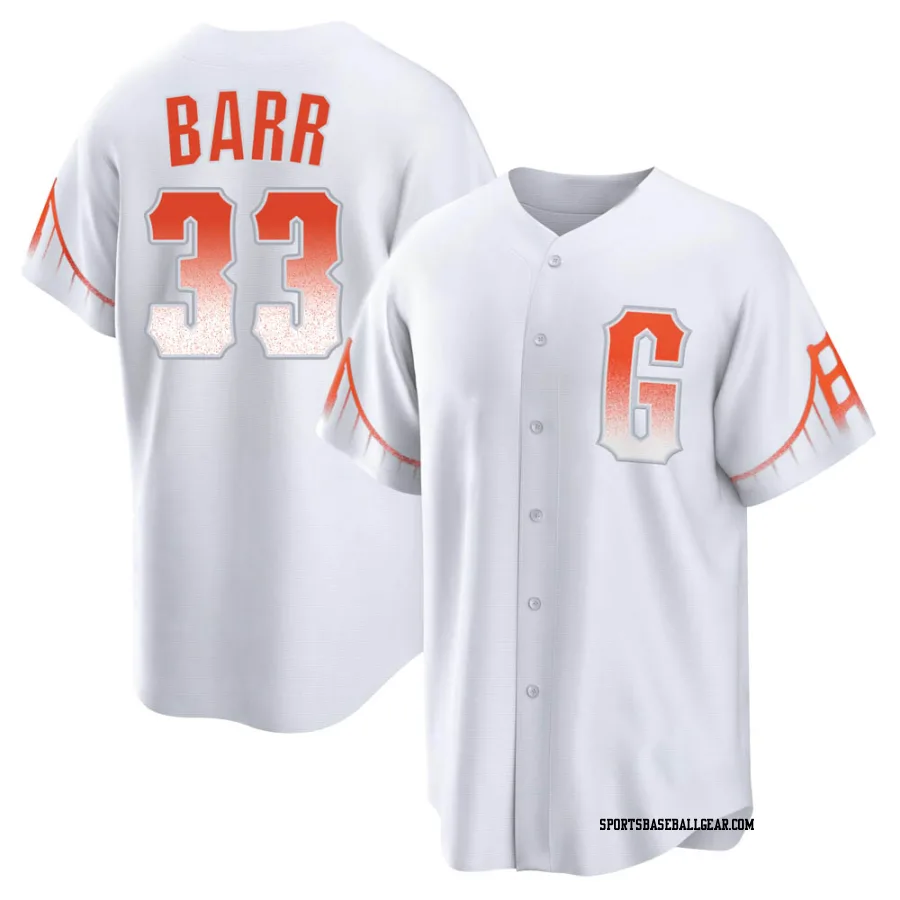 Jim Barr Youth San Francisco Giants White Replica 2021 City Connect Jersey