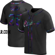 Jim Bibby Men's Pittsburgh Pirates Black Holographic Replica Alternate Jersey