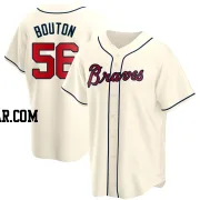 Jim Bouton Men's Atlanta Braves Cream Replica Alternate Jersey