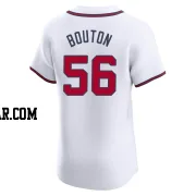 Jim Bouton Men's Atlanta Braves White Elite Home Jersey