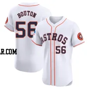 Jim Bouton Men's Houston Astros White Elite Home Patch Jersey