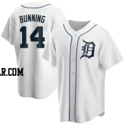 Jim Bunning Men's Detroit Tigers White Replica Home Jersey