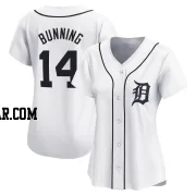 Jim Bunning Women's Detroit Tigers White Limited Home Jersey