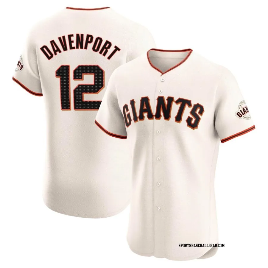 Jim Davenport Men's San Francisco Giants Cream Elite Home Jersey