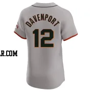 Jim Davenport Men's San Francisco Giants Gray Elite Road Jersey