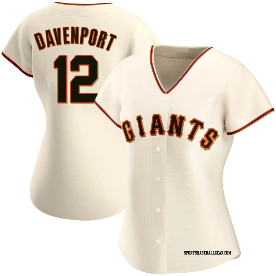 Jim Davenport Women's San Francisco Giants Cream Authentic Home Jersey