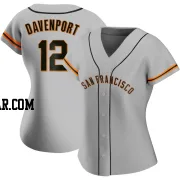 Jim Davenport Women's San Francisco Giants Gray Authentic Road Jersey