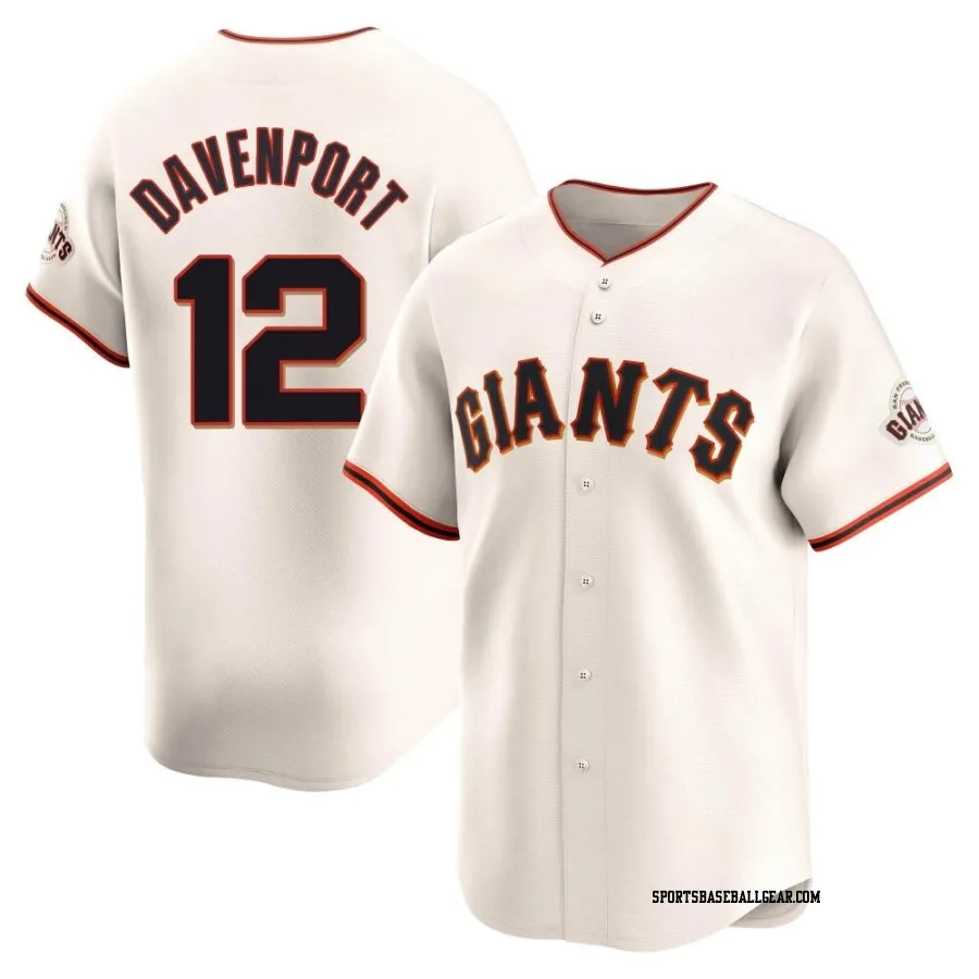 Jim Davenport Youth San Francisco Giants Cream Limited Home Jersey