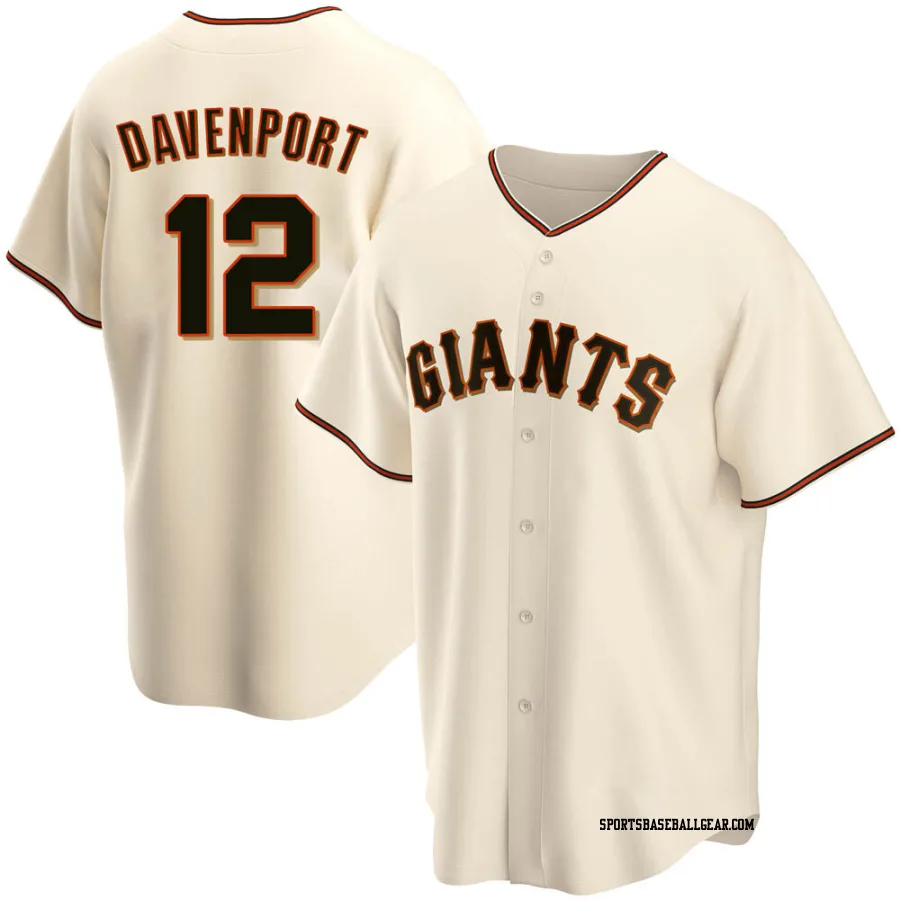 Jim Davenport Youth San Francisco Giants Cream Replica Home Jersey