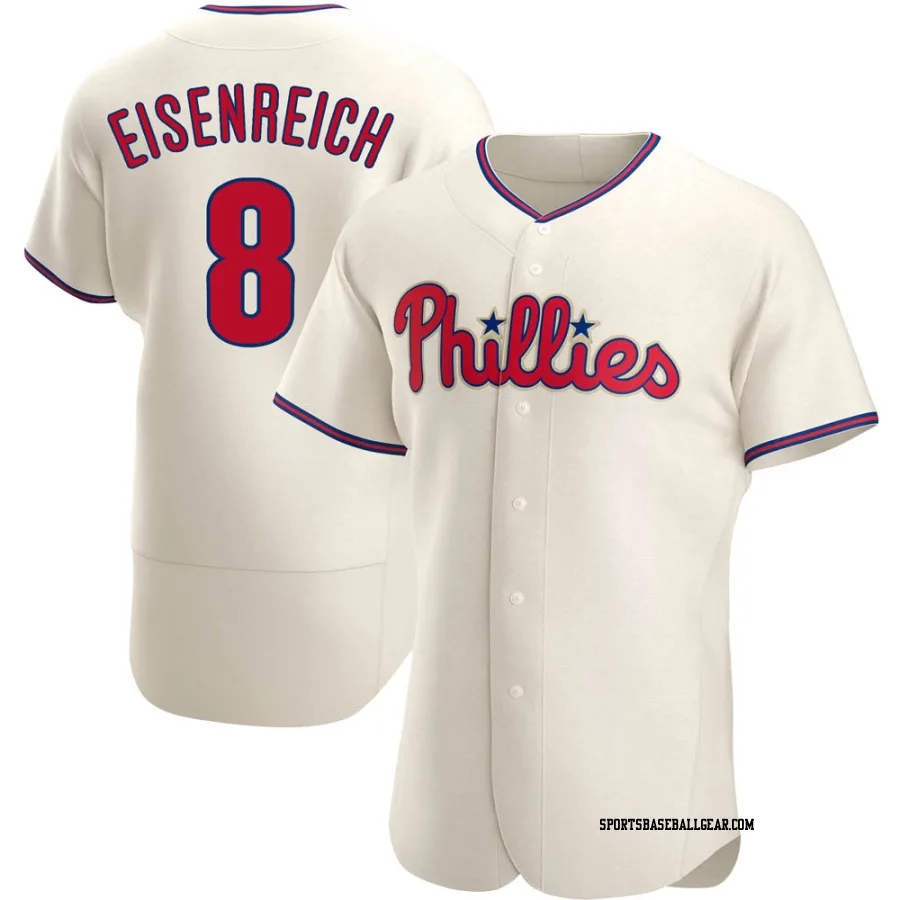 Jim Eisenreich Men's Philadelphia Phillies Cream Authentic Alternate Jersey