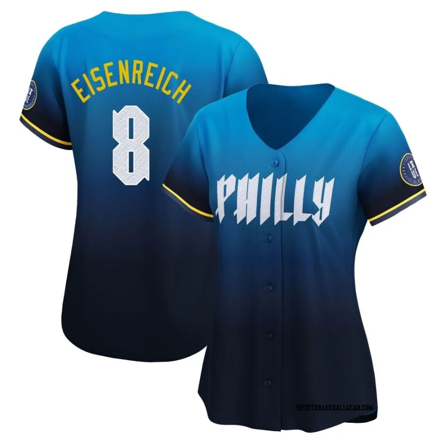 Jim Eisenreich Women's Philadelphia Phillies Blue Limited 2024 City Connect Jersey