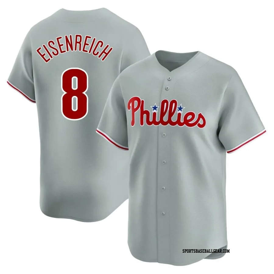 Jim Eisenreich Youth Philadelphia Phillies Gray Limited Away Jersey