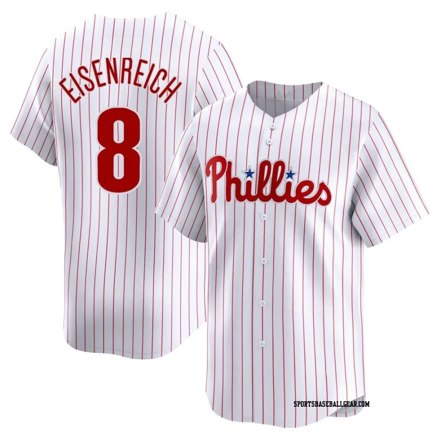 Jim Eisenreich Youth Philadelphia Phillies White Limited Home Jersey