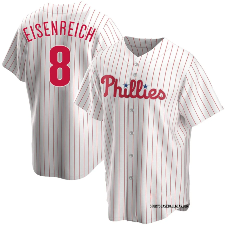 Jim Eisenreich Youth Philadelphia Phillies White Replica Home Jersey