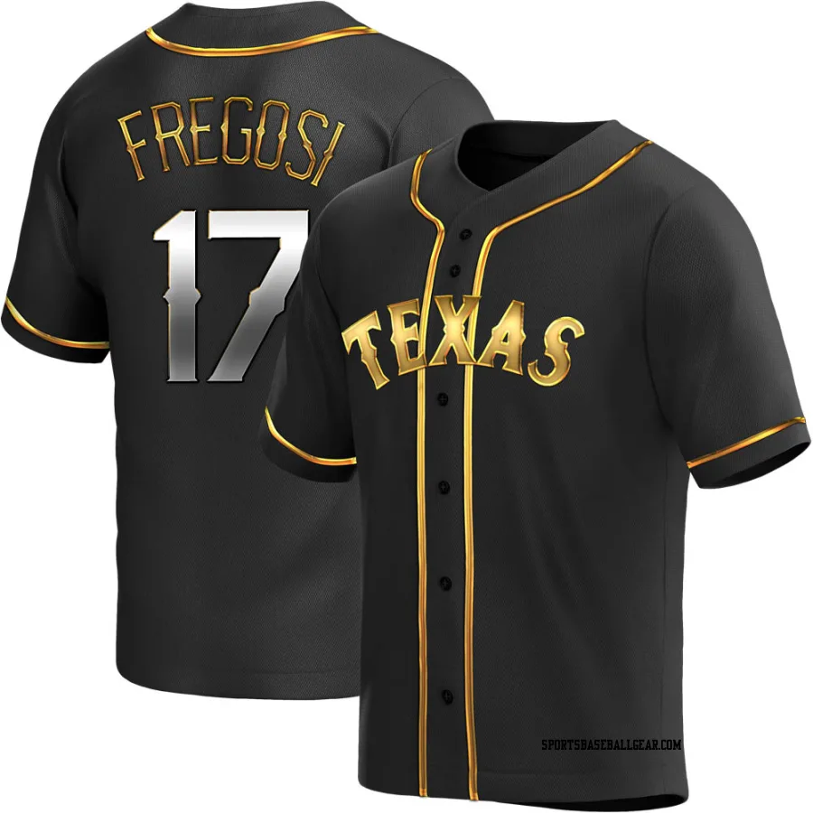 Jim Fregosi Men's Texas Rangers Black Golden Replica Alternate Jersey