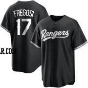 Jim Fregosi Men's Texas Rangers Black/White Replica Jersey