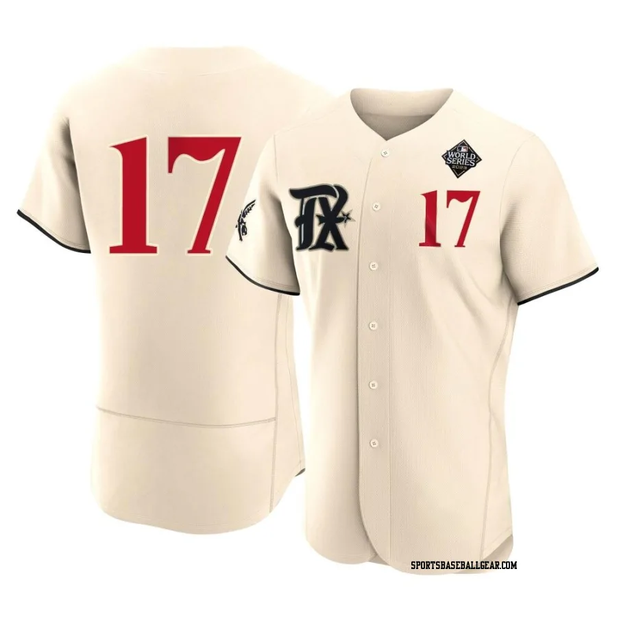 Jim Fregosi Men's Texas Rangers Cream Authentic 2023 City Connect 2023 World Series Jersey