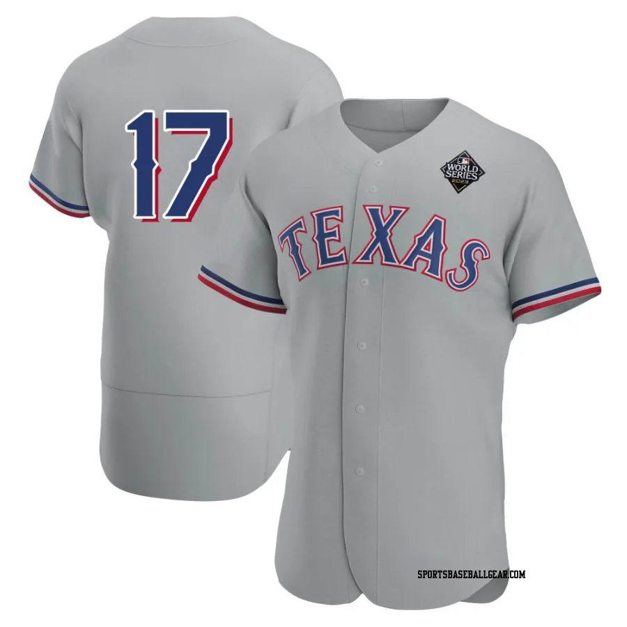 Jim Fregosi Men's Texas Rangers Gray Authentic Road 2023 World Series Jersey