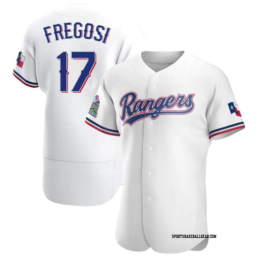 Jim Fregosi Men's Texas Rangers White Authentic Home Jersey