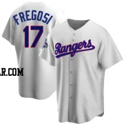 Jim Fregosi Men's Texas Rangers White Replica Home Cooperstown Collection 2023 World Series Champions Jersey