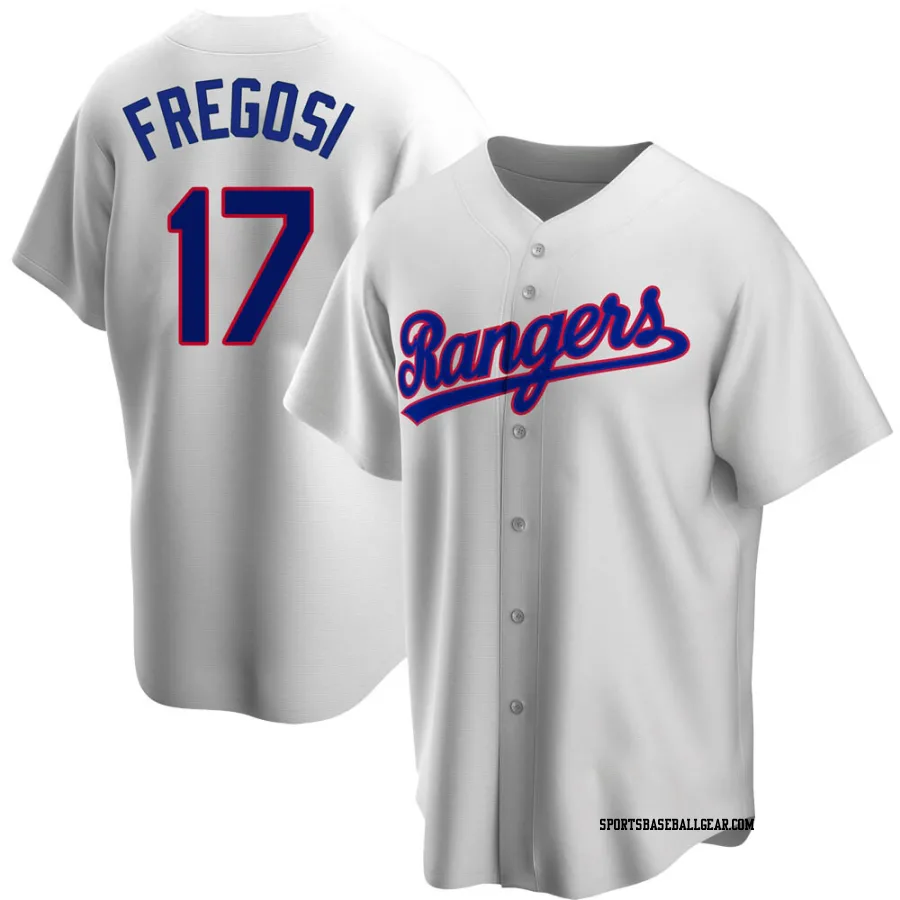 Jim Fregosi Men's Texas Rangers White Replica Home Cooperstown Collection Jersey