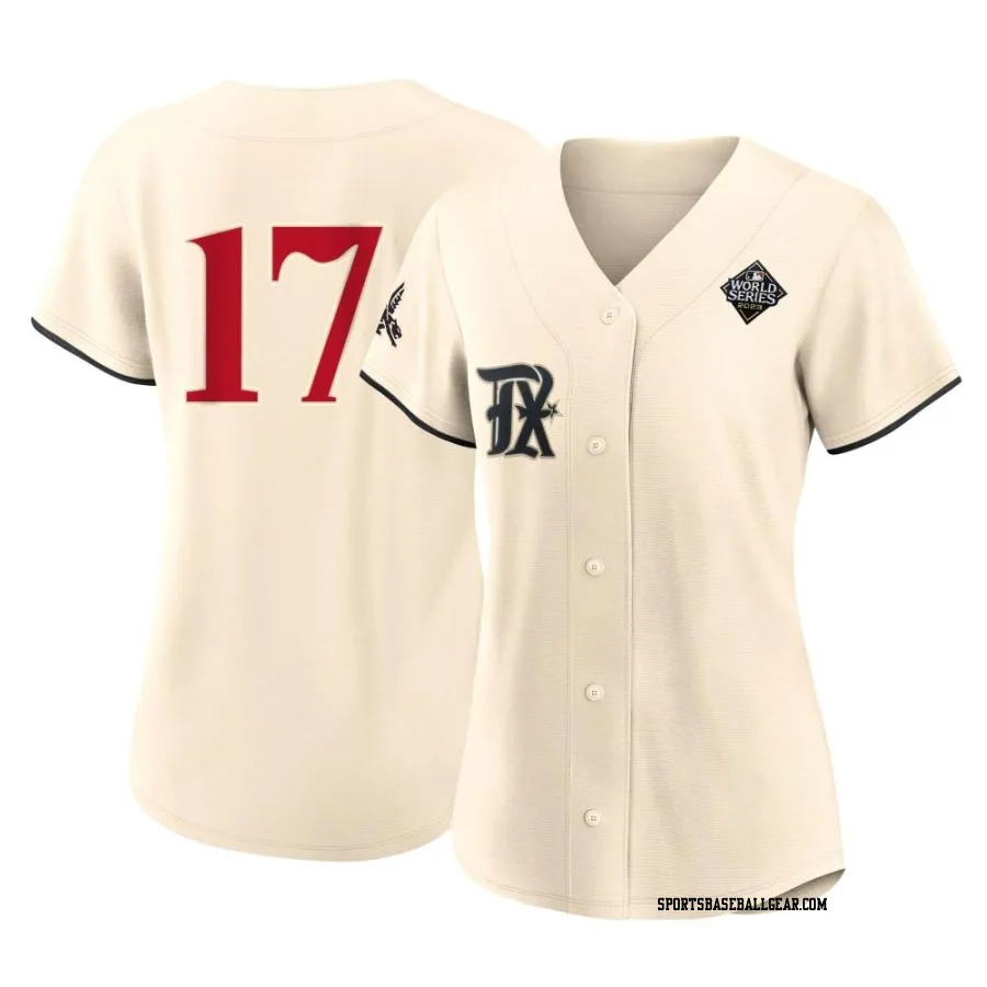 Jim Fregosi Women's Texas Rangers Cream Authentic 2023 City Connect 2023 World Series Jersey