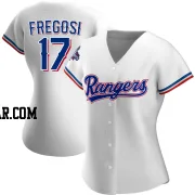 Jim Fregosi Women's Texas Rangers White Authentic Home 2023 World Series Champions Jersey