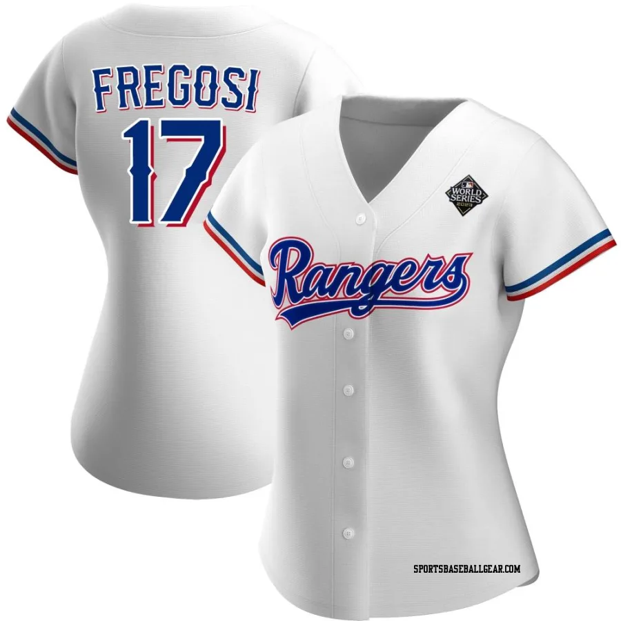 Jim Fregosi Women's Texas Rangers White Authentic Home 2023 World Series Jersey