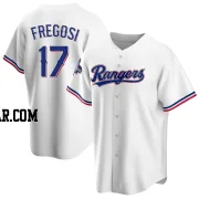 Jim Fregosi Youth Texas Rangers White Replica Home 2023 World Series Champions Jersey