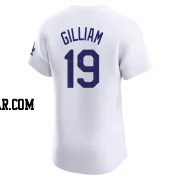 Jim Gilliam Men's Los Angeles Dodgers White Elite Home Jersey